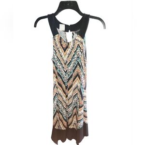 En Focus Multicolor Chevron Pattern Dress P2P-18